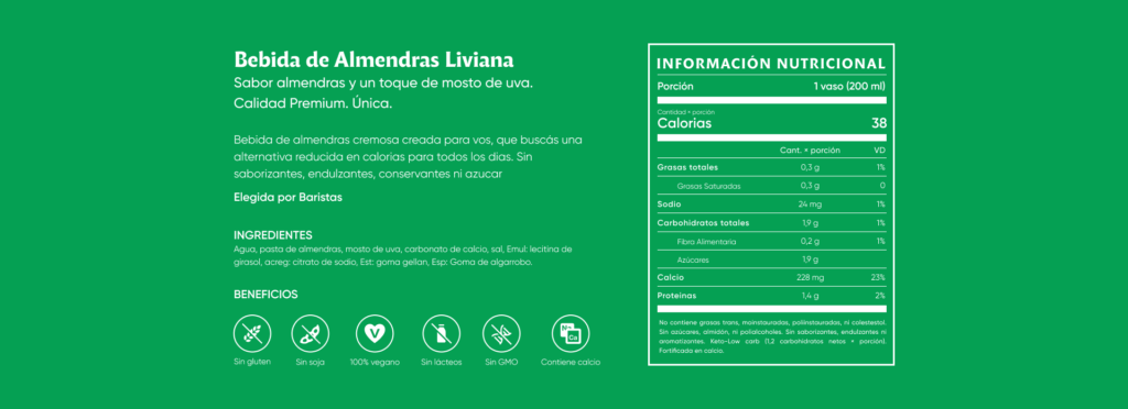Info nutricional Almendras Liviana
